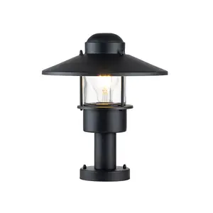 Elstead Klampenborg Outdoor Pedestal Light Black, IP44