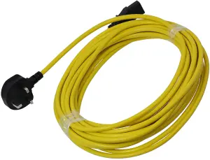 SPARES2GO Mains Power Cable for Karcher Vacuum Cleaner T7/1 T9/1 T10/1 T12/1 12M UK Plug - 12m