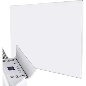 MYLEK Wall Mounted Slimline White Panel Heater 1500w Daily and Weekly Timer, Digital Thermostat