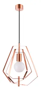 GoodHome Nedoki Copper effect Pendant ceiling light, (Dia)350mm