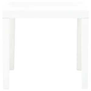 Berkfield Garden Table White 78x78x72 cm Plastic