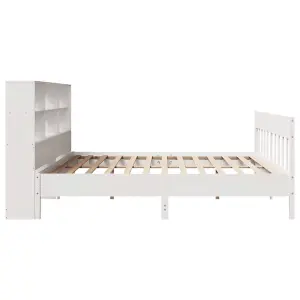 Berkfield Bed Frame without Mattress White 200x200 cm Solid Wood Pine