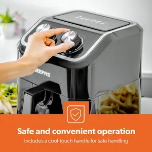 Geepas Vortex 5L Manual Air Fryer – Convection Air Fryer, 30 Minutes Timer