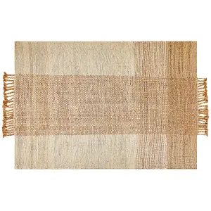 Jute Area Rug 140 x 200 cm Beige HAMZALAR