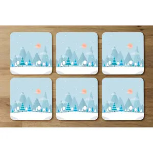 Square 6 Piece Coaster Set (Set of 6)