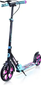 Zinc Verge Pro Foldable Big Wheel Scooter - Pink & Blue