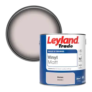 Leyland Trade Vinyl Matt Walls & Ceilings Emulsion Paint Romeo (PPG1056-2) 2.5L