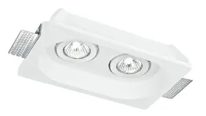 Luminosa MORGANA 2 Light Recessed Adjustable Downlight White 25.5x15.5x5.5cm