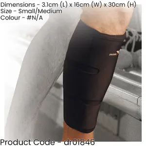 SMALL/MEDIUM Neoprene Calf & Shin Compression Wrap Support - Sports Aid Band