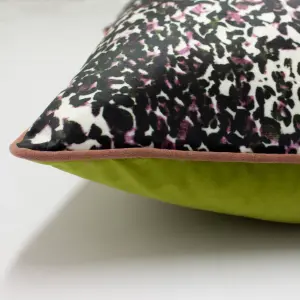 furn. Mika Leopard Print Velvet Polyester Filled Cushion