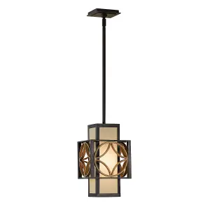 Elstead Remy 1 Light Ceiling Pendant Gold, Bronze, E27