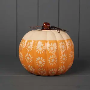 The Satchville Gift Company Orange Ceramic Pumpkins