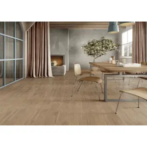 Nordica Light Wood Effect 150mm x 600mm Porcelain Wall & Floor Tiles (Pack of 16 w/ Coverage of 1.44m2)