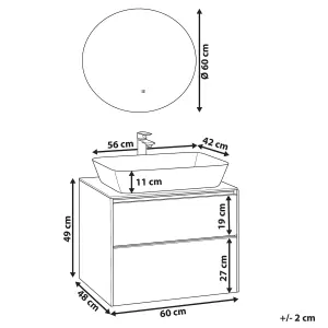 Bathroom Vanity Set Grey MANZON