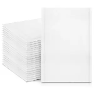 100 x Size 5 (205x245mm) White Padded Bubble Lined Secure Self Sealing Peel & Seal Mailing Postal Envelopes