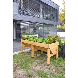 VegTrug Raised Garden Bed Wooden Planter- Medium Classic Natural