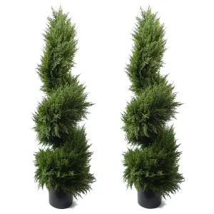 120cm Spiral Cypress Artificial Tree UV Resistant Outdoor