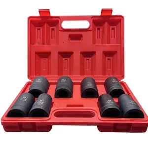 1" Impact Socket Set - 22 to 38mm 8 Piece Square Drive Set