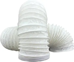 Blauflex White PVC Ducting 100mm dia x 6m