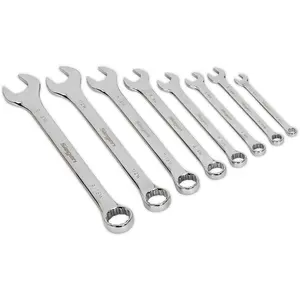 8-Piece Whitworth Socket Spanner Set for Classic Cars - 12 Point Combination Tools