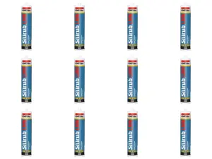 Soudal Silirub LMN Neutral Silicone - 300ml - Black (Pack of 12)