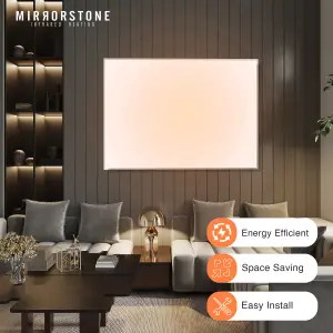 Mirrorstone 1200W Classic Infrared Heating Panel With White Frame