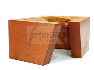 Golden Oak Wood Corner Feet 95mm High Replacement Furniture Sofa Legs Self Fixing Chairs Cabinets Beds Etc PKC300