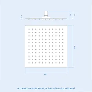 Nes Home Olive Square 3 Way Concealed Thermostatic Shower Mixer Valve, Shower Head, Handset, Slider Rail, Bath Spout Set