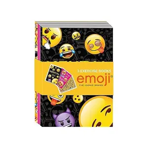 Emoji Notebook (Pack of 3) Multicoloured (One Size)