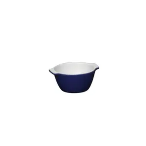 Jerrell 0.17 Qt. Stoneware Oval Dish Blue