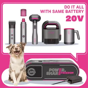 20V Floof Brushless Pet Vacuum Cleaner - 20v 2.0Ah PowerShare Freedom Battery & Hub