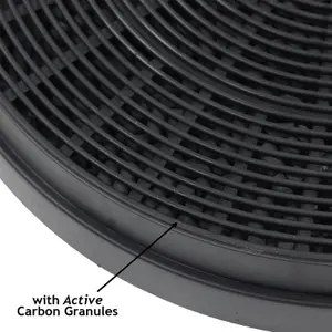 SPARES2GO Charcoal Carbon Air Filters compatible with Hygena Cooker Hood Extractor Vent (Pack of 2)