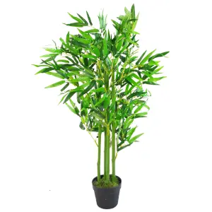 120cm (4ft) Fat Leaf Artificial Bamboo Plants Trees - XL