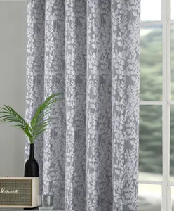 Home Curtains Mia Super Thermal Interlined 45w x 54d" (114x137cm) Grey Eyelet Curtains (PAIR)