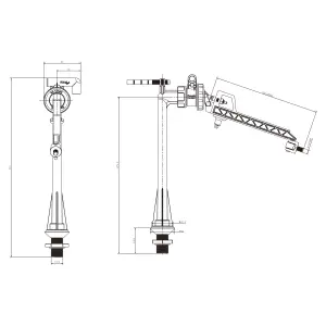 Flomasta Bottom inlet valve Brass & plastic Bottom entry Ball cock Fill valve 25mm