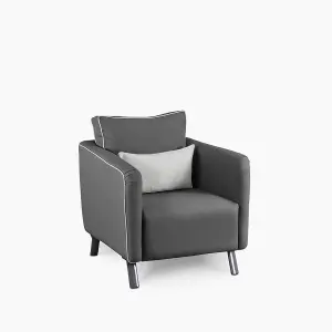 Emelda Grace Chloe Armchair - Dark Grey