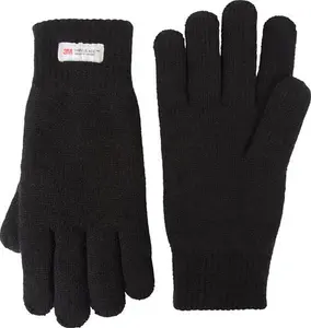 Mountain Warehouse Thinsulate Mens Knitted Gloves - Black | Size ONE