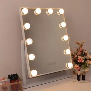 Rectangle LED Metal Mirror White