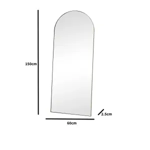 Melody Maison Large Gold Arched Leaner Mirror 150cm x 60cm