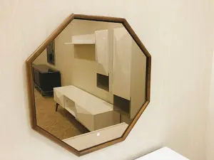 Ivory Round Mirror  (Framed Mirror)