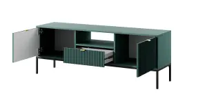 Stylish Nova TV Cabinet H560mm W1540mm D390mm in Green - Bold Entertainment Storage Solution