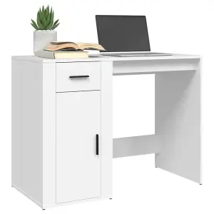 Berkfield Desk White 100x49x75 cm Engineered Wood