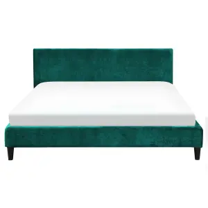 Velvet EU King Size Bed Emerald Green FITOU