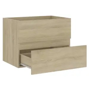 Berkfield Sink Cabinet with Built-in Basin Sonoma Oak Engineered Wood