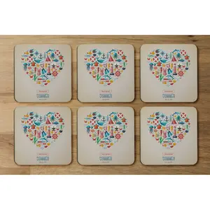 Square 6 Piece Coaster Set (Set of 6)