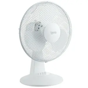 Igenix DF1210 Portable Desk Fan, 12 Inch, 3 Speed, White