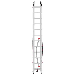 HAILO S100 ProfiLOT Pedal Adjustment Combination Ladder - 3 x 12 Rungs