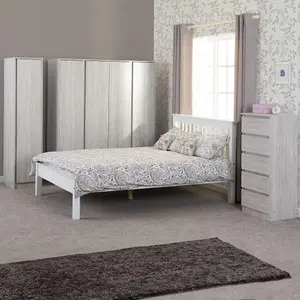 Monaco 4ft Small Double Bed Low Foot End White