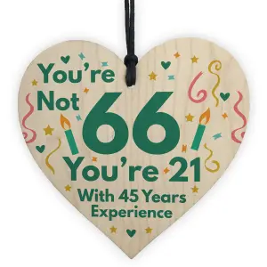 Red Ocean Funny Birthday Gifts Novelty 68th Birthday Gift Wooden Heart Sign Funny Birthday Card