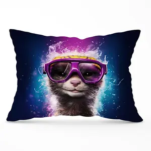 Splashart Ferret Purple Cushions 33cm x 48cm